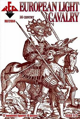 Red-Box European Light Cavalry XVI-XVII Century Set #1 Plastic Model Military Figures 1/72 #72084