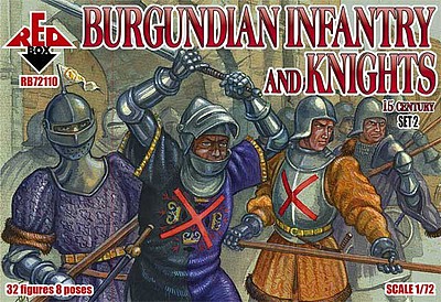 Red-Box 1/72 Burgundian Infantry & Knights XV Century Set #2