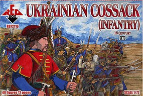 Red-Box Ukrainian Cossack Infantry Set #3 Plastic Model Military Figures 1/72 Scale #72116