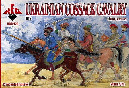 Red-Box Ukrainian Cossack Cavalry Set #2 Plastic Model Military Figures 1/72 Scale #72126