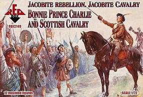 Red-Box 1/72 Jacobite Rebellion Jacobite Cavalry Bonnie Prince Charlie & Scottish Cavalry (12 Mtd)