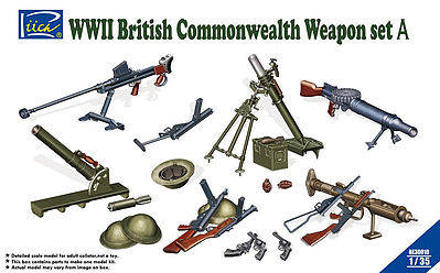 Rich WWII British Weapon Set A Plastic Model Weapon Kit 1/35 Scale #30010