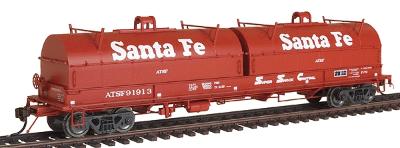 Red-Caboose Evans 100-Ton Coil Car w/Round Hoods Santa Fe HO Scale Model Railroad #32538