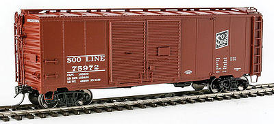 Red-Caboose Soo Line 1937 AAR Double-Door Boxcar HO Scale Model Train Freight Car #38506