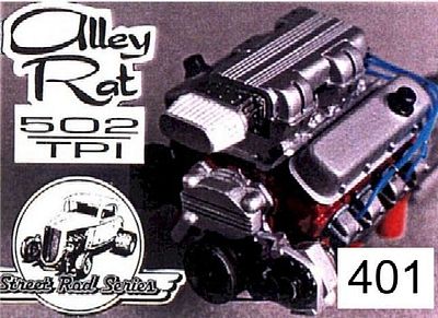 Ross-Gibson Alley Rat 502 TPI Street Rod Engine Plastic Model Engine Kit 1/25 Scale #401