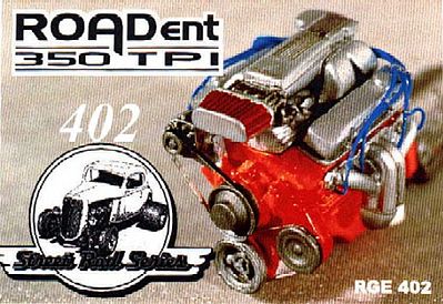 Ross-Gibson Roadent 350 TPI Street Rod Engine Plastic Model Engine Kit 1/25 Scale #402