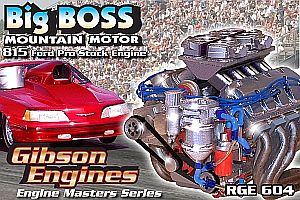 Ross-Gibson Big Boss Mountain Motor 815 Ford Pro Stock Drag Engine Plastic Model Engine Kit 1/25 #604