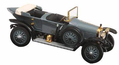 Ricko 1914 Audi Type C Alpensieger Top Down Gray HO Scale Model Railroad Vehicle #38695