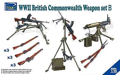 Riich WWII British Commonwealth Weapon Set B Plastic Model Weapon Set 1/35 Scale #30011