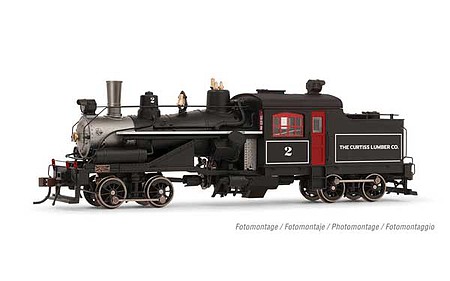 Rivarossi 2-Truck Heisler - Sound and DCC The Curtiss Lumber Co. 2 (black, graphite, white, red)