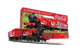 Rivarossi Summer Coca-Cola(R) Train Set - Standard DC 0-4-0T, 2 Cars, 3 Containers, Track Circle, Power Pack