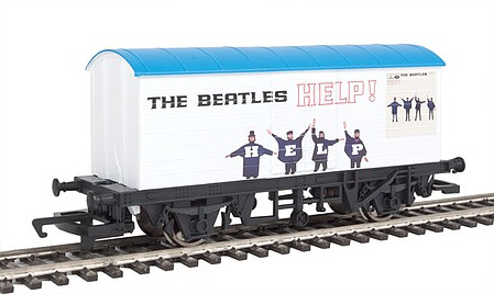 Rivarossi 4-Axle European Boxcar - OO Scale for HO Track, NEM Couplers - Ready to Run Beatles Help (Full Color)