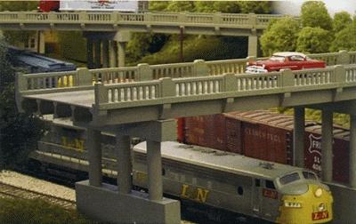 Rix Early 50 Highway Overpass Model Railroad Bridge Kit HO Scale #101