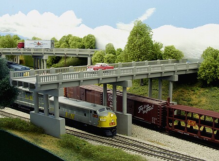 Rix Early 50 Highway Overpass Model Railroad Bridge Kit HO Scale #101