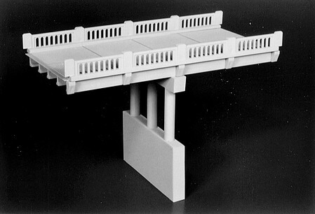 Rix Early 50 Highway Overpass w/ Pier Model Railroad Bridge Kit N Scale #152