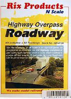 Rix 50' Roadway for a Highway Overpass (4) Model Railroad Roadway N Scale #156