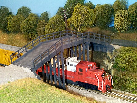 Rix Rural Timber Overpass Model Railroad Bridge Kit HO Scale #200