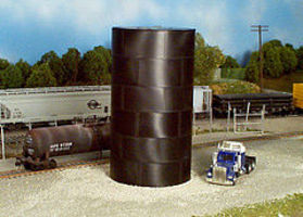 Rix 43' Water/Oil Tank (Flat Top) Model Railroad Building Kit HO Scale #501