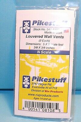 Rix Louvered Wall Vent (2) N Scale Model Railroad Building Accessory