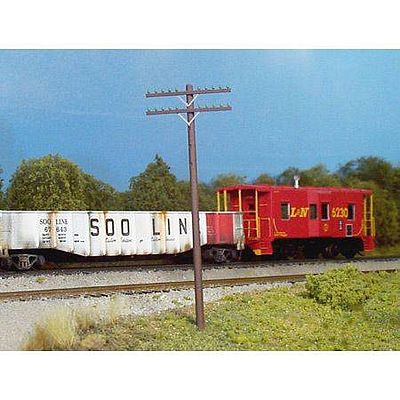 Rix Telephone Poles 2 arm Model Railroad Building Accessory HO Scale #6280032628-0032