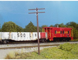 Rix HO 2-Arm Telephone Poles (18) Rix HO 2-Arm Telephone Poles (18)