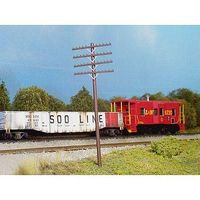 Rix Telephone Poles 4 arm Model Railroad Building Accessory HO Scale #6280034628-0034 Rix Telephone Poles 4 arm Model Railroad Building Accessory HO Scale #6280034628-0034