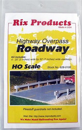 Rix 50 Highway Overpass Roadway (4) Model Railroad Bridge HO Scale #6280106628-0106