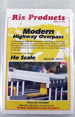 Rix Modern 50 Highway Overpass HO Scale Model Railroad Bridge HO Scale #6280111628-0111