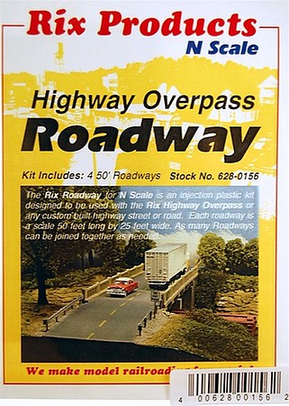Rix 50 Highway Overpass Roadway (4) Model Railroad Bridge N Scale #6280156628-0156