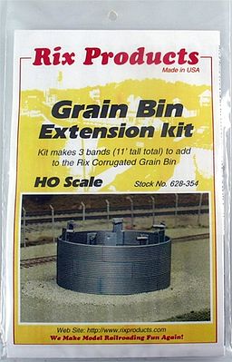 Rix Corrugated Grain Bin Extension Kit HO Scale Model Railroad Building Accessory #6280354628-0354