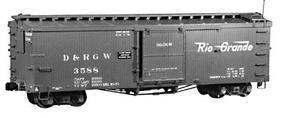 Rail-Line Denver & Rio Grande Western 30' Boxcar Kit HOon3 Scale Model Railroad Car #130