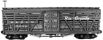 Rail-Line Denver & Rio Grande Western 30 Stock Car Kit HOn3 Scale Model Train Car #132