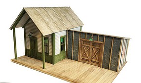 Railroad-Line Yardmasters Office Shed Railroad-Line Yardmasters Office Shed