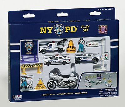 Realtoy NYPD Police Die Cast Playset (13pc Set)