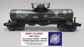 Ready-Made O Single Dome Tank Car US Army