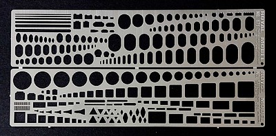 Royal-Model Scribing Template Stencils Set for All Scales (Photo-Etch) Miscellaneous Detailing Item #671
