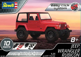 Revell-Monogram Jeep Wrangler Rubicon Plastic Model Jeep Snap Kit 1/25 Scale #1239