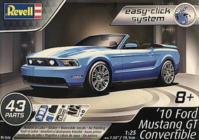 Revell-Monogram 2010 Mustang GT Convertible Plastic Model Car Snap Kit 1/25 Scale #1242
