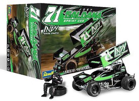Revell-Monogram Joey Saldana #71 Sprint Car with Seated Driver Plastic Model Car Kit 1/24 Scale #4444 Revell-Monogram Joey Saldana #71 Sprint Car with Seated Driver Plastic Model Car Kit 1/24 Scale #4444