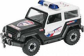 Revell-Monogram Police Off Road Jeep Plastic Model Truck Snap Kit 1/20 Scale