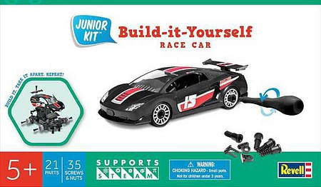 Revell-Monogram Race Car Black Plastic Model Car Kit 1/20 Scale