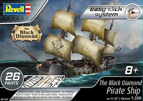 Revell-Monogram The Black Diamond Pirate Ship Snap Tite Plastic Model Ship 1/350 Scale #851237