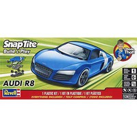 Audi R8 Blue Snap Tite Plastic Model Car Kit 1/24 Scale #851698