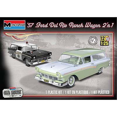Revell-Monogram 1957 Ford Del Rio Ranch Wagon 2n1 Plastic Model Car Kit 1/25 Scale #854193