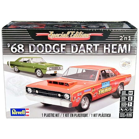 Revell-Monogram 1968 Dodge Hemi Dart 2n1 Plastic Model Car Kit 1/25 Scale #854217