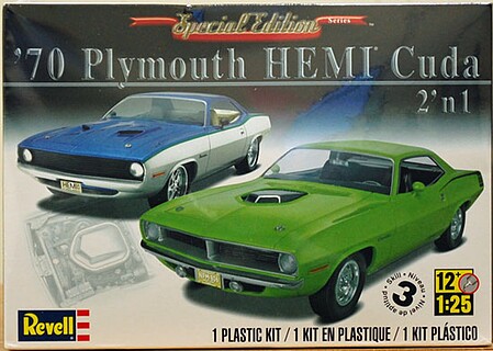 Revell-Monogram 1970 Plymouth Hemi Cuda 2n1 Plastic Model Car Kit 1/25 Scale #854268