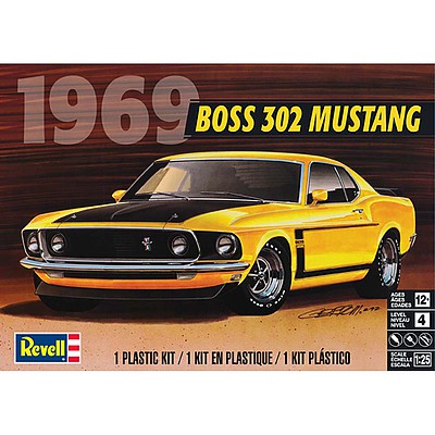 Revell-Monogram 1969 Boss 32 Mustang Plastic Model Car Kit 1/25 Scale #854313