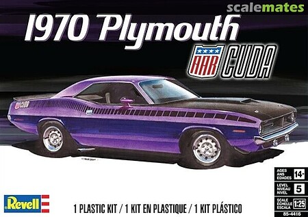 Revell-Monogram 70 Plymouth AAR Cuda Plastic Model Car Kit 1/25 Scale #854416