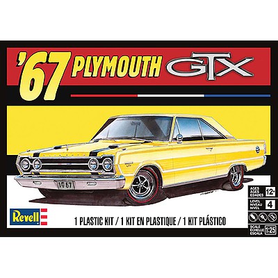 Revell-Monogram 1967 Plymouth GTX Plastic Model Car Kit 1/25 Scale #854481