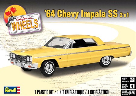 Revell-Monogram 1964 Chevy Impala SS 2n1 Plastic Model Car Kit 1/24 Scale #854487